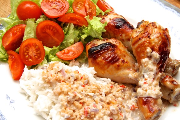 Kjúklingaleggir með satay sósu