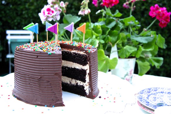 Súkkulaðiterta með saltri karamellu