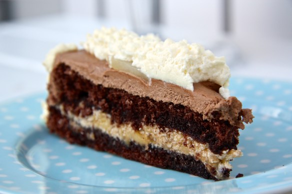 Súkkulaðiterta með bananakremi